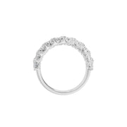 Solitaire Amalfi bague diamants synthétiques poires et diamants synthétiques marquises 5.45 carats or blanc 14 carats